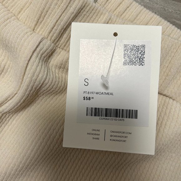 OAK + FORT RIB-KNIT BUTTON UP TOP and RIB-KNIT PANT SMALL New with Tags - Picture 11 of 12